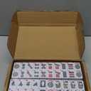 American Mahjong Tile Only, Mah Jong Set Complete with Golden Dices, 166 Blue Tiles for Travel (Tiles Pink)
