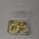 Hotop 30 Pcs Metal Drapery Curtain Rings 0.98/1.26/1.65 inch Interior Diameter and 30 Pcs Hanging Curtain Drapery Pin Hooks for Window Door Shower(Gold,42 mm)