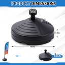 Geetery 2 Pack Square/Round Plastic Water Base Stand, Round, Black