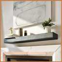 Avana Natural Fireplace Mantle - Handcrafted Wood, Mounted, 48 X 8 X 3 Inch - Grey