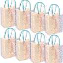 Cheerland Floral Party Favor Bags Gift Bag Colorful Daisy Flower Paper Goodie Pastel Candy for Wildflower Tea Party Baby Shower Girls Birthday Fairy Garden Suppliens Vivid Favors Pack of 8