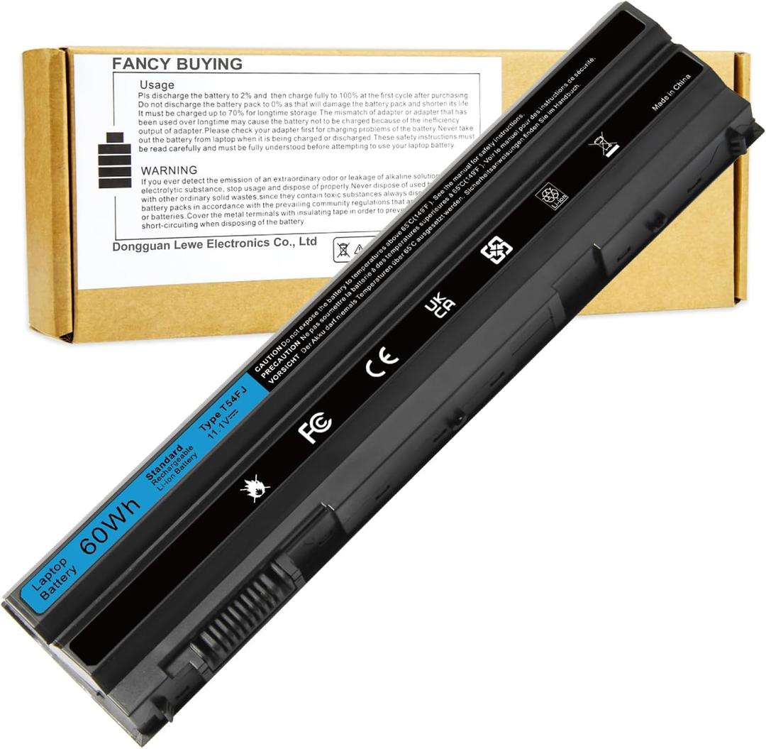 T54FJ M5Y0X 8858X Laptop Battery for Dell Latitude E6420 E6520 E6530 E5420 E5520 E5430 E5530 Inspiron 17r-7720 17r-se-7720 17r-5720 15r-5520 15r-7520 P/N: T54F3 P8TC7 P9TJ0 R48V X57F1 M421R M521R