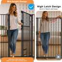51" Extra Tall Cat Gate with Cat Door, Adjustable Pet Gate for Doorways