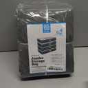 Budding Joy 90L Under Bed Storage Containers, Closet Organizers and Storage Bins, Foldable Underbed Storage Bags for Linen Sheets, Blanket, Clothing, Comforter, Sweaters, Pillows, Wrapping Paper, Grey