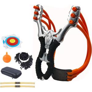 Outdoor recurve Slingshot High-Precision Hunting Slingshot, Powerful Professional Slingshot Frame, Suitable for Adults/Children, Outdoor Hunting with Rubber Band and Slingshot Bag