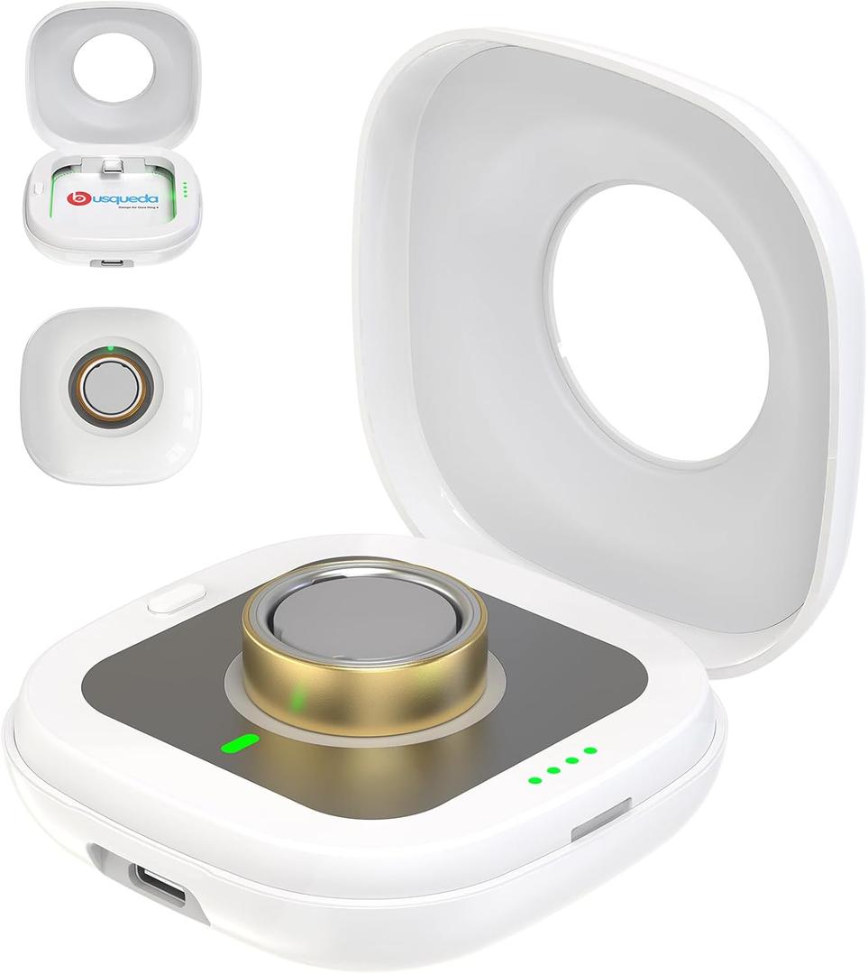 Wireless Charging Case for Oura Ring 4 Charger, 2000mAh Portable Travel Charger Station Fits All-Sized Ring Gen 4, 30-Day Runtime (Official Charger NOT Included)