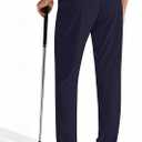Mens Golf Pants Stretch Casual Dress Pants Elastic Drawstring Slacks for Men Lightweight Trousers with 5 Pockets (Black, M)