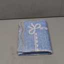 GarveeHome Scalloped Bow Rug for Kitchen Floor, Solid Blue Rug for Dorm, Washable Entryway Rugs 2x3 Soft Low Pile Non Slip Scalloped Rugs for Nursery Bedroom Decor Hallway