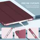ProCase Smart Case for Galaxy Tab A11+ Plus/A9+ Plus 11 Inch, Slim Stand Hard Back Shell Protective Tablet Cover Folio Case for 11" Galaxy Tab A11+ Plus 2025/A9+ Plus 2023 -Wine