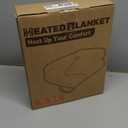 Electric Heated Blanket Twin Size 62"x84" - Dual-Sided with Microplush & Sherpa Fabric, 4 Heat Settings & 10 Hours Auto Off, Machine Washable - White