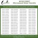 W10210887 Microwave Door Handle Compatible with Whirlpool W10210887 Door Handle Replaces PS2342205 1472205 AP4364907 EAP2342205