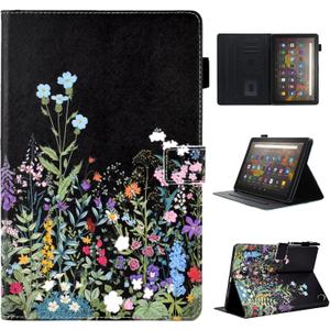 Case for Fire HD 8 & 8 Plus Tablet (12th/10th Generation, 2024/2022/2020 Release), Multi-Viewing Angles, Premium PU Leather Folio Stand Cover Case with Auto Sleep Wake, Flowers
