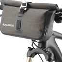 ROCKBROS Bike Handlebar Bag Waterproof Bicycle Front Handlebar Bike Bag 6L Bikepacking Bag for Mountain Road Bicycles