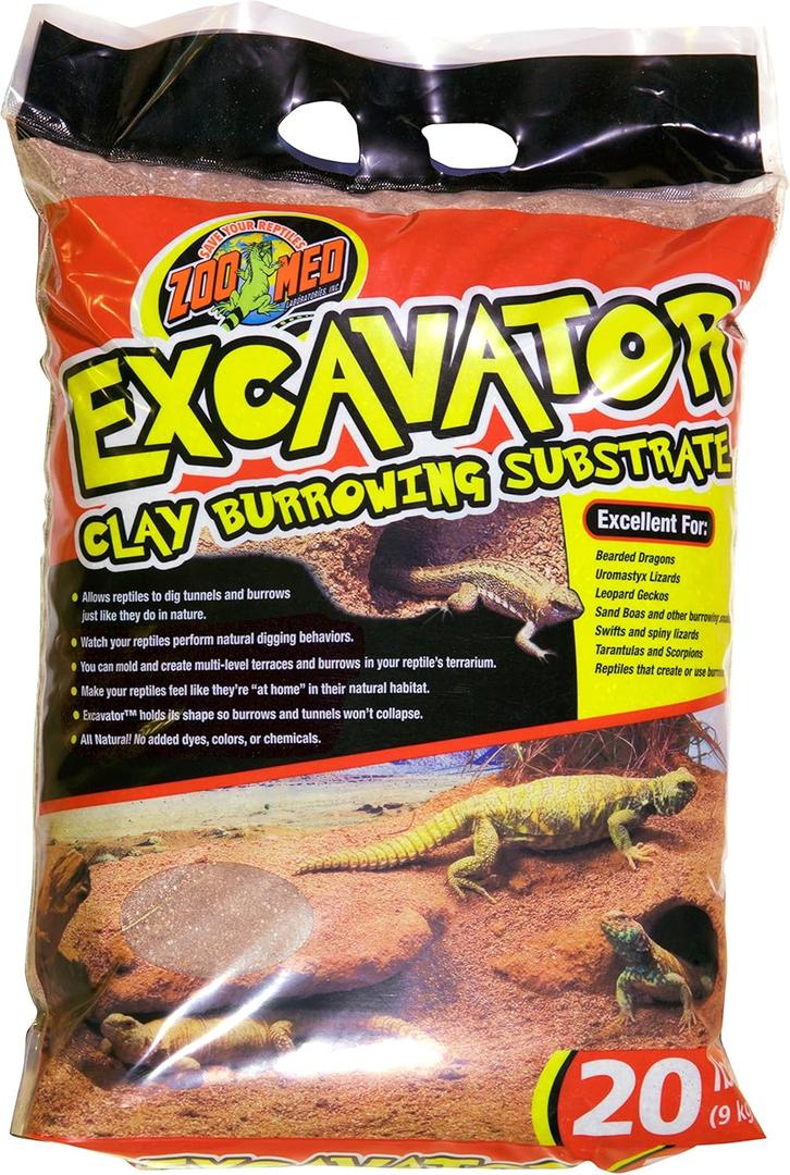 Zoo Med Laboratories Excavator Clay Burrowing Substrate, 20 lb