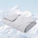 Luciphia Premium Cooling Blanket for Dogs Washable Q-MAX>0.4 Pet Cool Mat for Cats Hot Weather Puppy Lightweight Throw Calming Pad (Light Grey,40x60 inches)