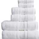 Springtree Home Luxury 100% Cotton Bath Towels Set | 100% Zero Twist Cotton | Premium Bath Towels | Ultra Soft Thick Plush & Highly Absorbent | Luxury Hotel & Spa Bathroom Towels | 6 Piece Set - White