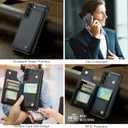 Vinich for Samsung Galaxy S22 Wallet Case with Card Holder, RFID Blocking Credit Slots Kickstand Shockproof Phone Cover Fit for Galaxy S22 6.1" Black