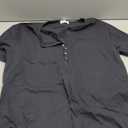 Men's Distressed Henley Shirts Retro Short Sleeve Tee Shirts Casual Button Down Washed T-Shirts for Men (XX-Large, 1-black)
