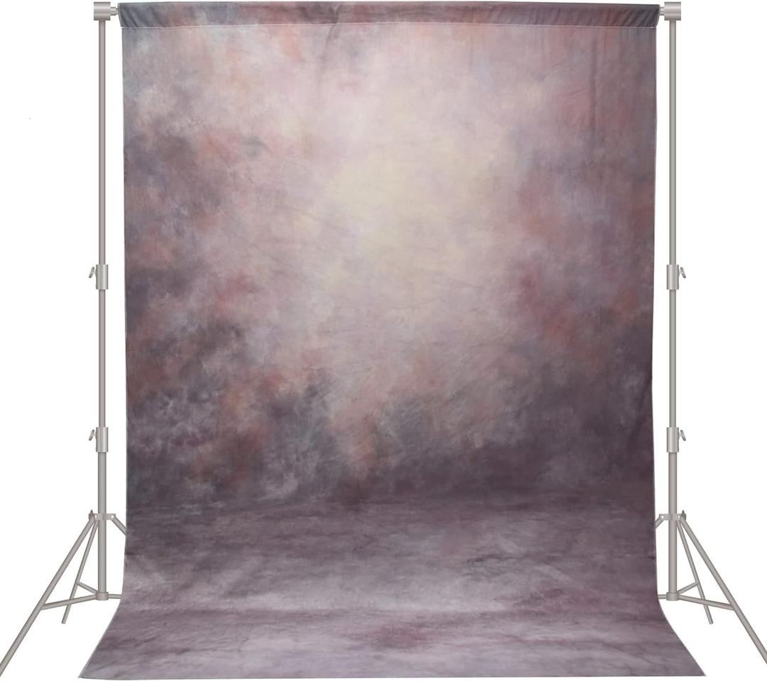 Abstract Professional Photography Backdrop for Portrait Photo Props Booth Background Photoshoot Studio with Ployester Fabric Roller Pocket on Top (6x8ft,Purple)