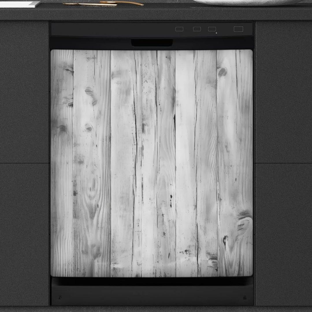 Dishwasher Magnet Cover Beach Wooden Texture Reusable Dishwasher Magnetic Cover Sticker Decorative Dish Washer Door Cover Panel for Home Kitcen Appliance