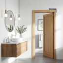 Amabro Restroom Door Sign Bathroom Topper Wooden Toilet Wall Sign for Home | Minimalist Black Right Corner Restroom Door Topper Sign Easy Mount Toilet Bathroom Door Sign Household Restroom Decor