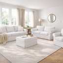 Heavy Cotton Ektorp Sofa 3 Seat Cover Replacement is Made Compatible for IKEA Ektorp Three Seat Sofa (White Sofa)
