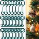 250 Pcs Christmas Ornament Hooks Plastic Ornament Hangers Small Christmas Tree Hooks Christmas Light Hooks Christmas Ball Hooks Reusable Green Hangers for Mini Christmas Tree Decoration