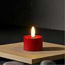 Pack of 12 Flameless LED Tealights Candle, Battery Operated LED Tealights Candles for Party,Events,Wedding use (Red), S1012R