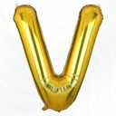 Gold V Letter Foil Balloon Alphabets Balloons Perfect for Birthday Decoration Items, Anniversary, Bachelorette, Wedding, Farewell Create Your Own Custom Phrase and Name