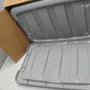 Amazon Basics Plastic Storage Containers with Secure Latching Lids, Stackable Organization Bins for Organizing, Clear/Grey, 12 Quart, Set of 6