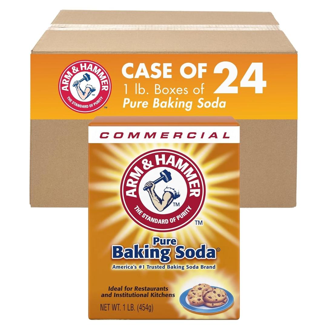 Arm & Hammer 33200-84104 Baking Soda, 16 oz (Pack of 24), BBD 11/2028