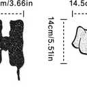 2 x Halloween Birthday Party Decorations Glitter Happy Birthday Banner Horror Movie Decor Supplies Scream Theme Party Favors(Black)