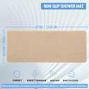 Hargiis Non-Slip Bathtub Mat, Anti Slip Shower Mat, Fast Drying Bathtub Mats, Foot Scrubber Mat, Anti Slip Mat for Tub, Floor, Bathroom, Kitchen, Home, Hotel (Beige 47"16")