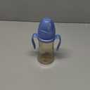 GROSMIMI Spill Proof no Spill Magic Sippy Cup with Straw with Handle for Baby and Toddlers, Customizable, PPSU, BPA Free 10 oz (Sky blue)