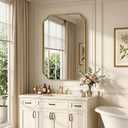 30"x22" Gold Wall Bathroom Mirror, Scalloped Edge Vanity Mirror