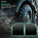 24 x 24Inch Mud Flaps for Semi Trucks Tractor Trailer Heavy Duty TPE Polymer Rubber Mudflaps Oversized Splash Guard, Cut Corner Design