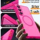 CANSHN Designed for Samsung Galaxy S26 Plus Case (6.7 inch), Upgraded [Full Camera Protection] [Compatible with Magsafe] [Translucent Matte] Shockproof Protective Phone Cover, Hot Pink