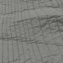 palassio Striped Olive Green 100% Cotton Quilt King Size Bedding Sets, Lightweight Crinkly Channel Pick Stitch Textured Bedspread Soft Shabby Chic Farmhouse Country Coverlet for All Season, 2 Shams