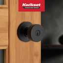 Kwikset Pismo Entry Door Knob with Lock and Key, Secure Keyed Handle Exterior, Front Entrance and Bedroom, Matte Black, Pick Resistant SmartKey Rekey Security and Microban