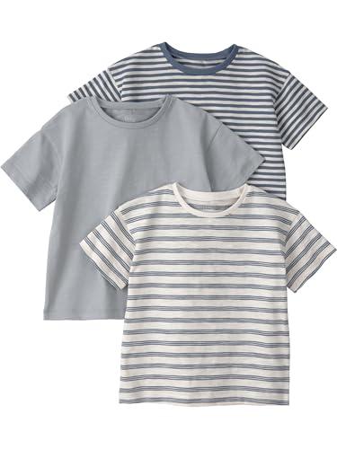 Little Planet by Carter's Boy 3-Pack Tops Made with Organic Cotton, Gray Stripes, 2T