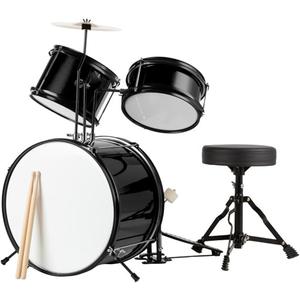 Hey Play Kids Drum Set, Black, 3-Piece-Set, 22” x 23” x 27”
Beginner Musical Instruments Kit with Cymbal, 2 Toms, Bass Drum and Pedal, Drumsticks, and Throne Stool
Visit the HEY! PLAY! Store