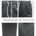 Men's Casual Baggy Wide Leg Lounge Travel Pants Streetwear with Pockets (Black, M)