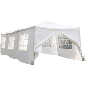 10'x30' White Outdoor Gazebo Canopy Tent Canopy Wedding Party Tent Waterproof Camping Gazebo BBQ Shelter Pavilion 8 Removable Walls -8