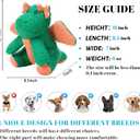 3-Layered Stuffed Dog Toys for Medium Large Dogs, Large Plush Squeaky Dog Toys to Keep Them Busy for Small Medium Large Breed, Cute Animals Puppy Teething Chew Toys - Dinosaur L