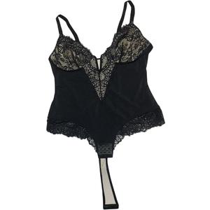 Womens Deep V Neck Spaghetti Strap Bodysuit Sexy Lace Sleeveless Camisole Bustier Top
, 3XL