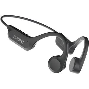 Bone Conduction Headphones, Bluetooth 5.4 Open Ear Headphones, 10Hrs Playtime Bone Conduction Earbuds, IP56 Waterproof Earphones for Workout, Hiking (Black)