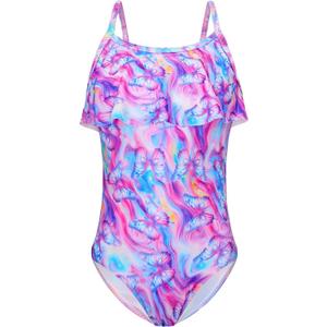 Girls Swimsuit One Piece Ruffles Bathing Suit Kids' Swimwear Quick Dry Summer Beach for 2-14Y