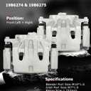 cciyu 19B6274 19B6275 Front Left & Right Brake Calipers With Bracket For Lexus For RX350 2010-2015,For Toyota For Highlander 2010-2018,For Toyota For Sienna 2011-2018