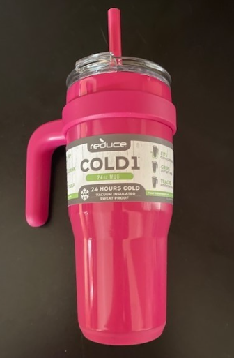 Reduce COLD1 40oz Cold Mug With Straw & Handle - Pink 