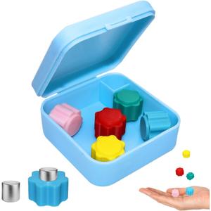Gonggi Korean Game Gong Gi - Weighted Gongi Stones - Real Gongii Squid Set with Case (Mixed)
